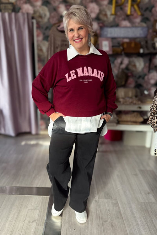 Collegepusero le marais | burgundy | pusero | pikku riikka