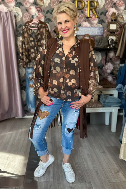Farkut Brown Hearts | Housut | Pikku-riikka