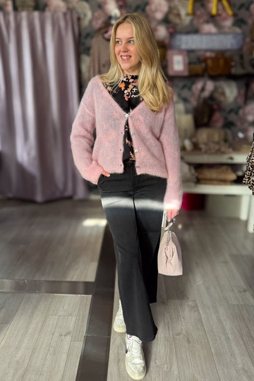 Kid mohair neuletakki josephine | vaaleanpunainen | jakku | pikku riikka