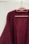 Kid mohair neuletakki susanna | burgundy | jakku | pikku riikka