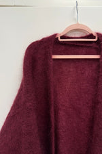 Kid mohair neuletakki susanna | burgundy | jakku | pikku riikka
