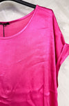 Kiiltäväpintainen T-paita - Pinkki - Pusero