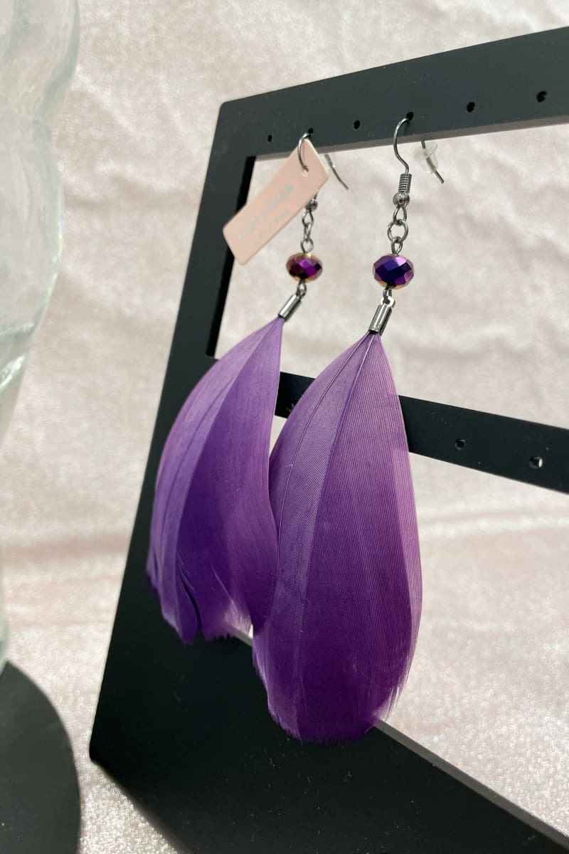 Korvakorut Feather | Violetti | Asusteet | Pikku-riikka