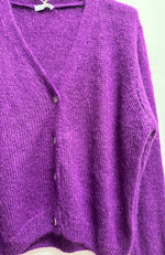 Mohair Neuletakki Lynette - Violetti - Pusero