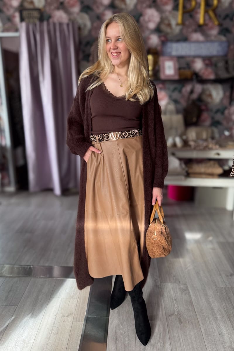 Pitkä kid mohair neuletakki diana | suklaanruskea | jakku | pikku riikka