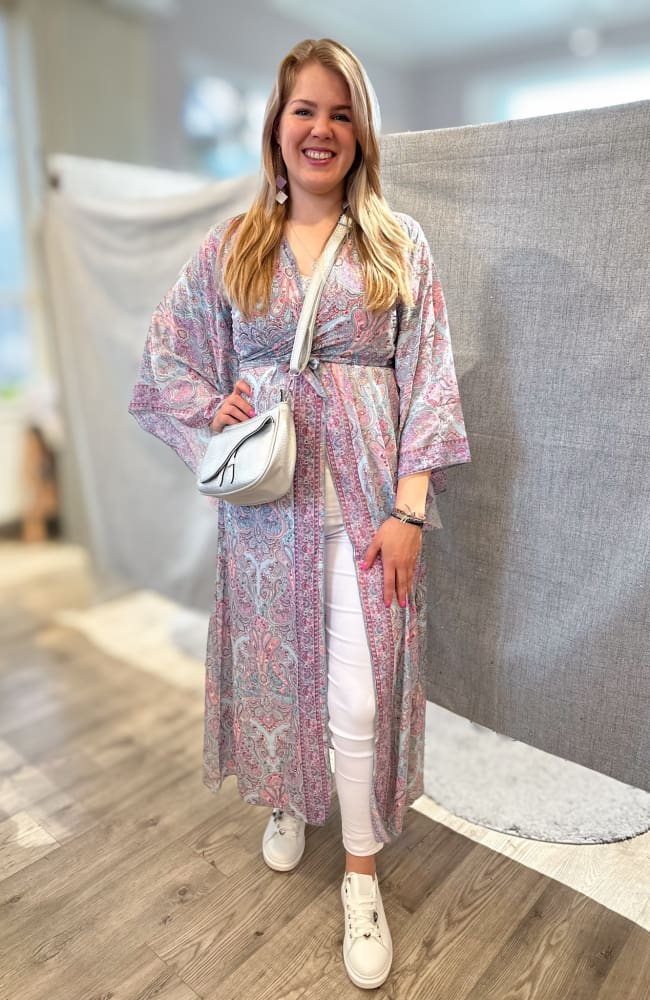 Pitkä Kimono Jayden - Vaaleanpunainen - Mekko