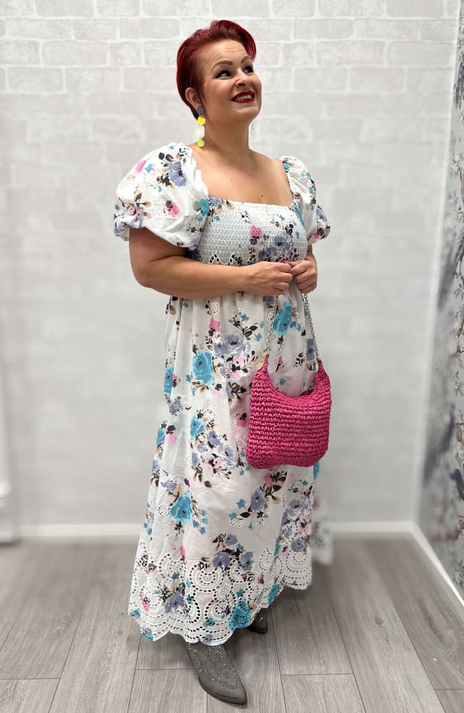 Puhvihihainen Mekko Roses - Sininen - Mekko - Pikku-riikka