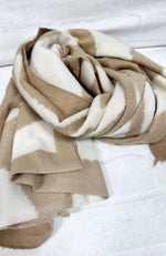 Viskoosinen Huivi Stripes - Beige - Asusteet